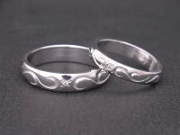 アラベスク,k18wg,結婚指輪