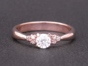 ダイヤモンドリング,婚約指輪,ピンクゴールド