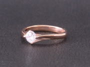 帯広・グランドガレリアの手作りハンドメイドK18PGピンクゴールド婚約指輪エンゲージリング0.4ctダイヤモンド