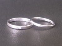 帯広グランドガレリアのpt900K18の手作り結婚指輪マリッジリング
