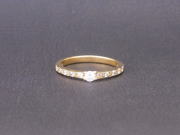 帯広・グランドガレリアの手作りハンドメイドK18イエローゴールド婚約指輪エンゲージリング0.275ctダイヤモンド