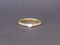 帯広・グランドガレリアの手作りハンドメイドK18YGイエローゴールド婚約指輪エンゲージリング0.275ctダイヤモンド