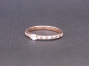 帯広・グランドガレリアの手作りハンドメイドK18ピンクゴールド婚約指輪エンゲージリング0.275ctダイヤモンド